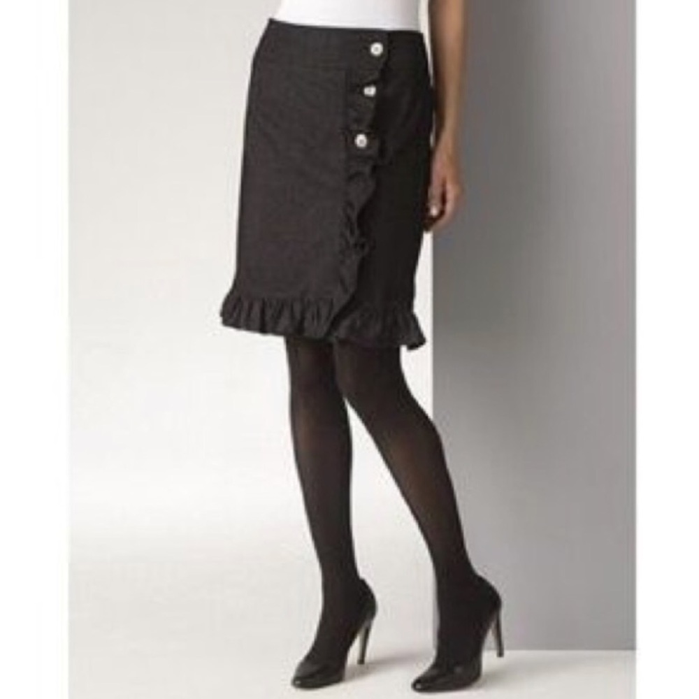Leifsdottir denim ruffle skirt